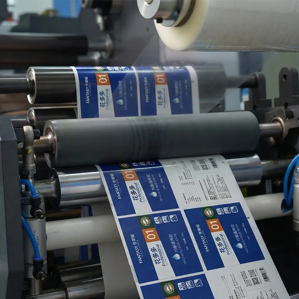 label overlaminate application PET watert based webp